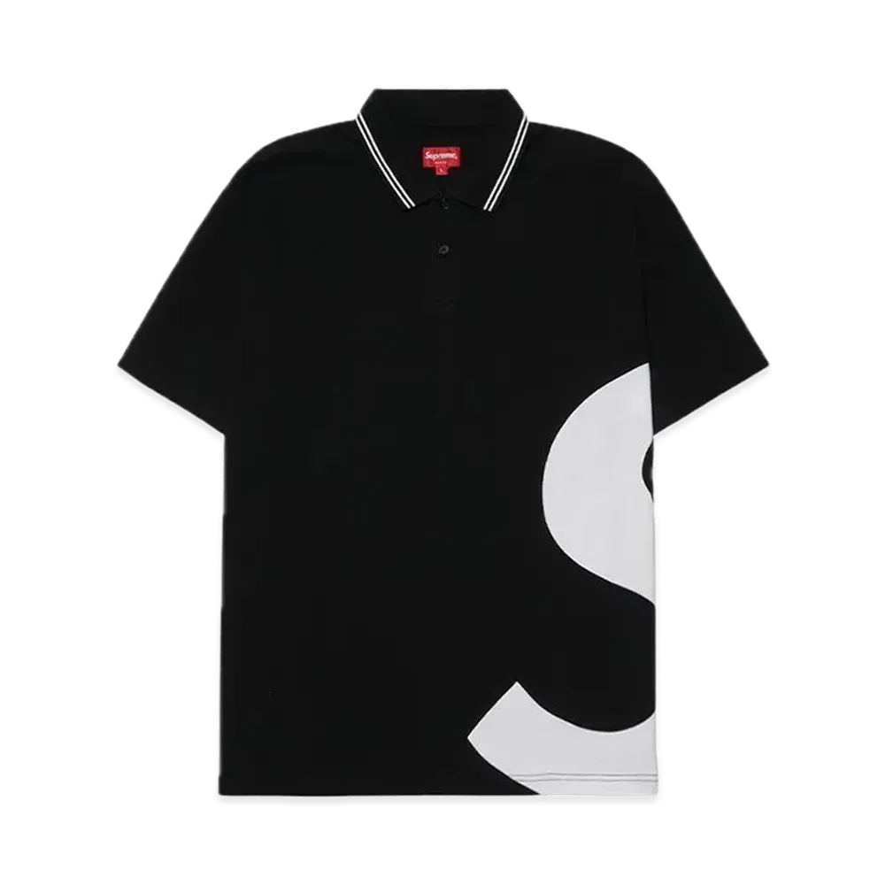 シュプリーム エス ロゴ ポロ "ブラック" (19SS)