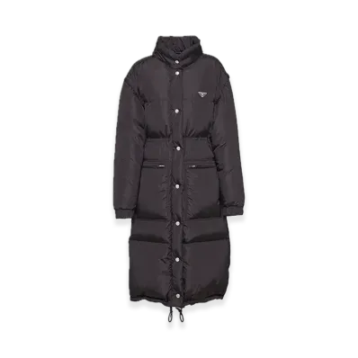PRADA Re-Nylon Down Coat "Black/Blue"