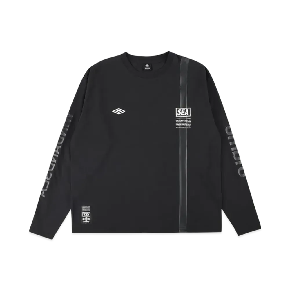 umbro x WIND AND SEA L/S T-Shirt "Black"