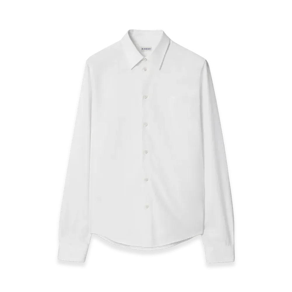 Burberry Regular Fit Cotton Poplin Shirt "Optic White"
