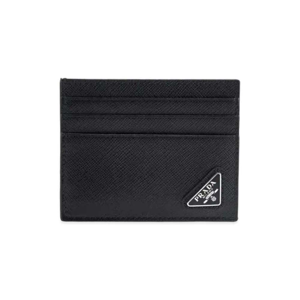 PRADA Saffiano Leather Card Holder "Black"