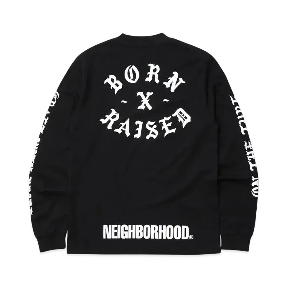 NEIGHBORHOOD x Born x Raised Tee LS-1 "Black"