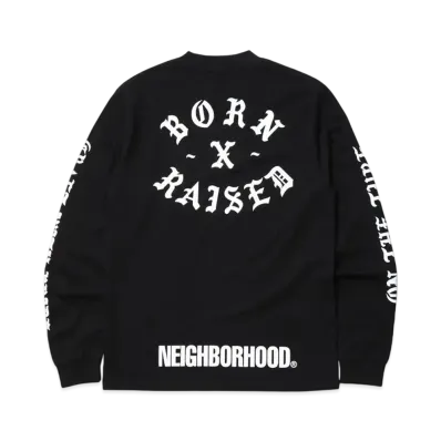 NEIGHBORHOOD x Born x Raised Tee LS-1 "Black"