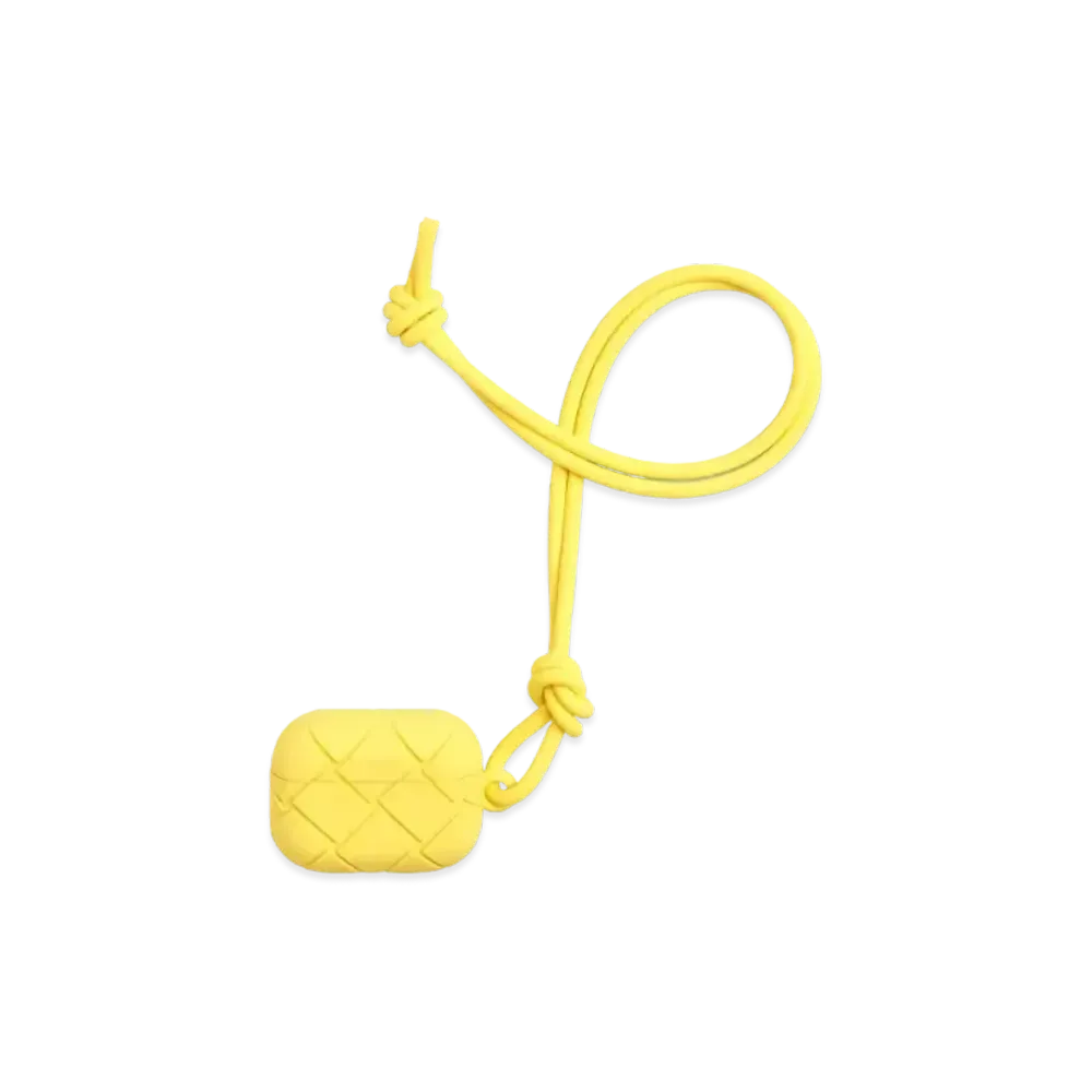 Bottega Veneta Intrecciato Rubber Silicon Airpods Pro Case "Sharbert"