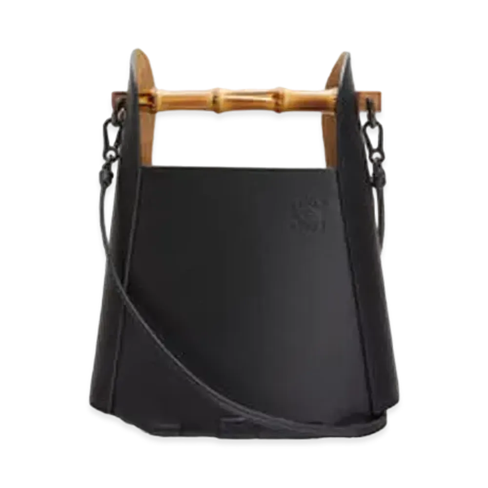 LOEWE Bamboo Bucket Bag In Calfskin "Black"