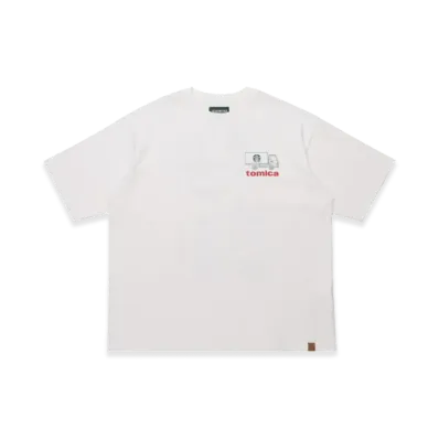 STARBUCKS STAND by BEAMS TOMICA Truck Print T-Shirt A "White"