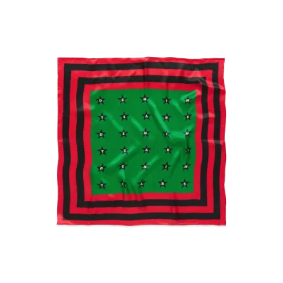 DENIM TEARS Diaspora Star Silk Scarf "Red/Black/Green(RBG)"
