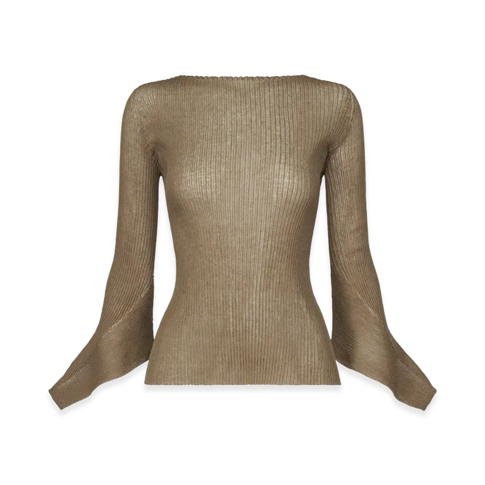 ISSEY MIYAKE Spikelet Knit "Greige"
