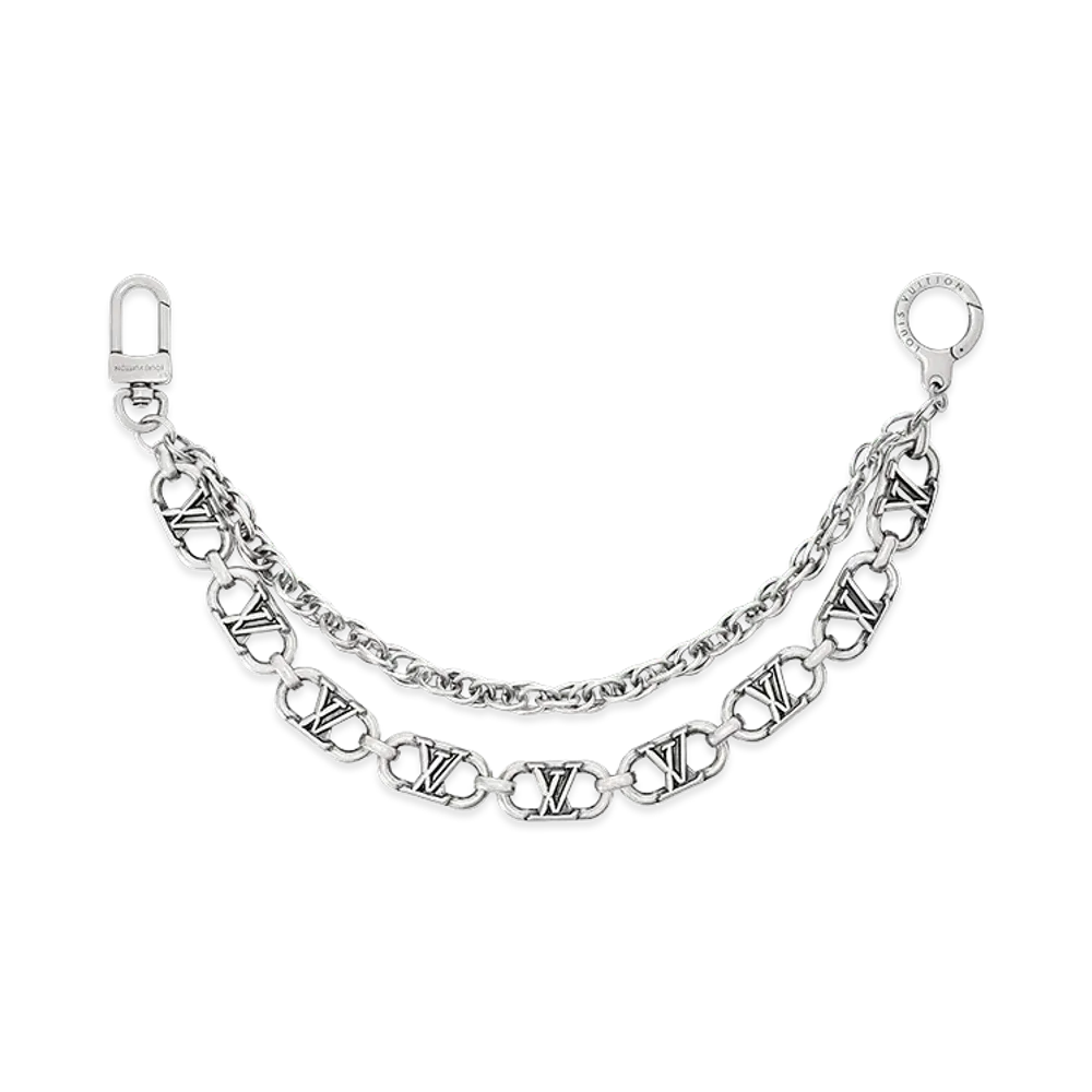Louis Vuitton Chain Belt LV Flower Link "Silver"