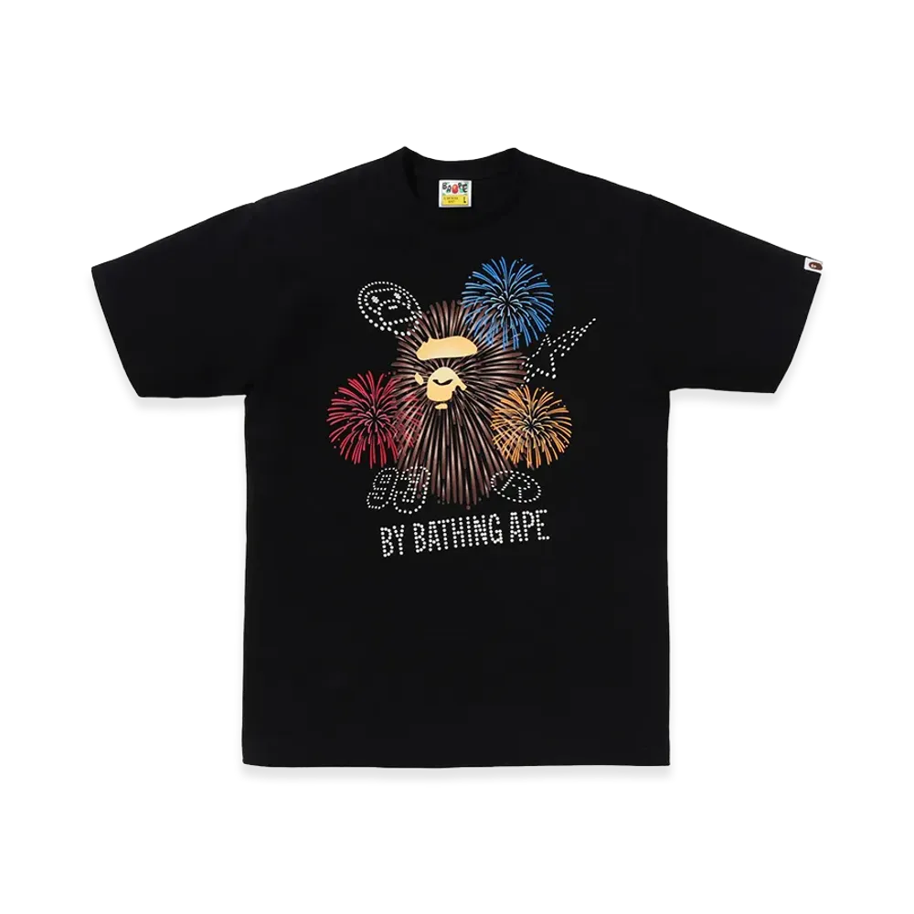 A BATHING APE Firework by Bathing Ape Tee "Black"