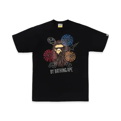 A BATHING APE Firework by Bathing Ape Tee "Black"