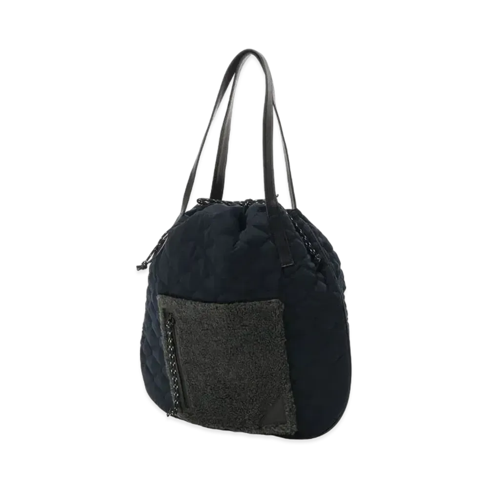Yohji Yamamoto Y's QUILTING ROUND BAG "Navy/Black"