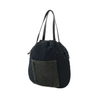 Yohji Yamamoto Y's QUILTING ROUND BAG "Navy/Black"