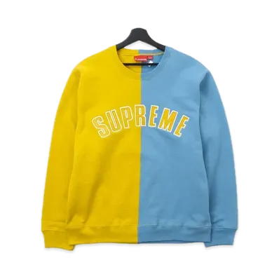 Supreme Split Crewneck Sweatshirt "Yellow"
