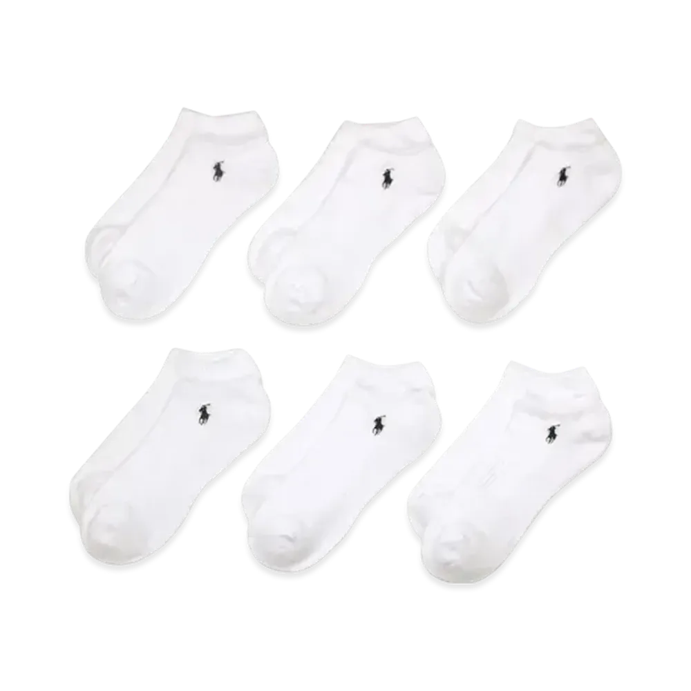 Polo Ralph Lauren 6 Pack Casual Quarter Socks "White"