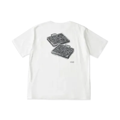 PORTER CLASSIC x Heaven and Hell T-shirt Props PC Original Illustration "White"