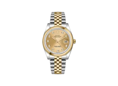 ROLEX Datejust 36 10P Diamonds "Champagne/Stainless Steel/Yellow Gold"