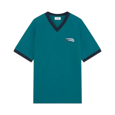 Maison Kitsune Flash Fox Raglan T-shirt "Lake Blue"