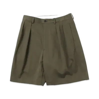A.PRESSE Two Tuck Chino Shorts "Olive"