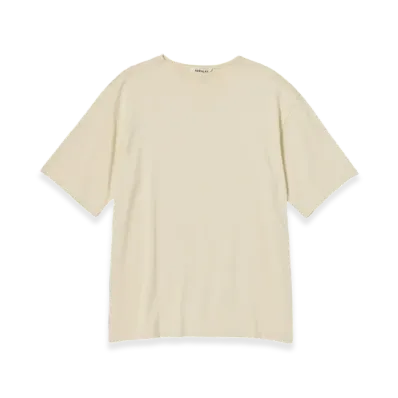 AURALEE Luster Plaiting Narrow Boat Neck T-Shirt "Ivory"