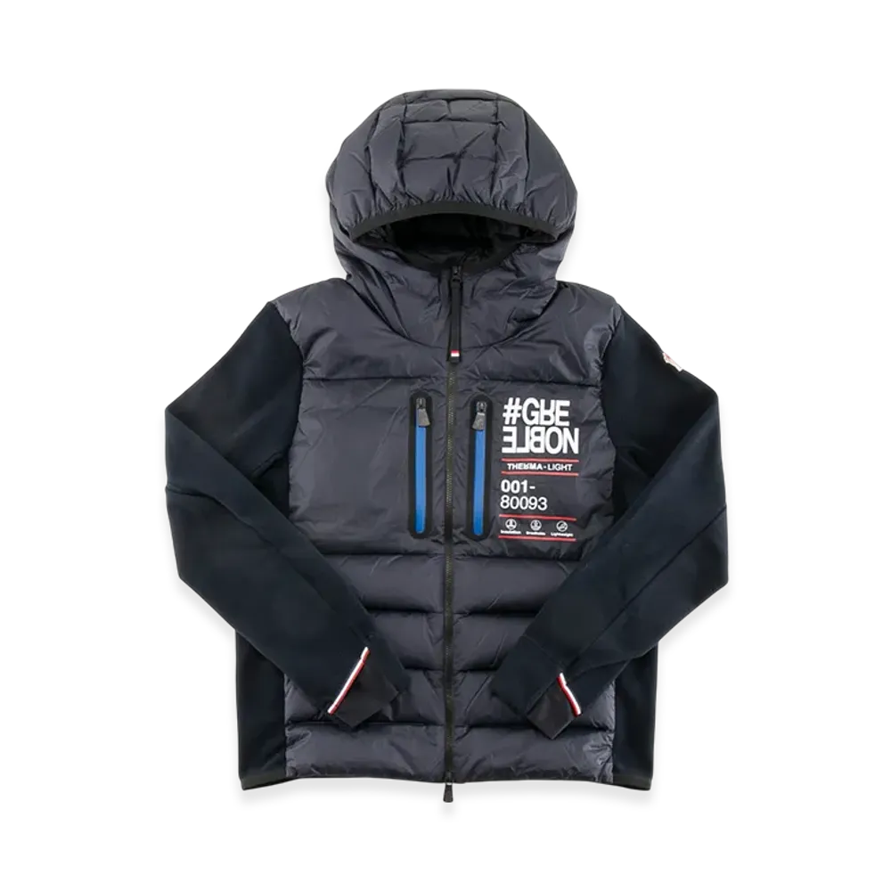 Moncler Men's Down Body Fleece Sleeves Grenoble "Navy"