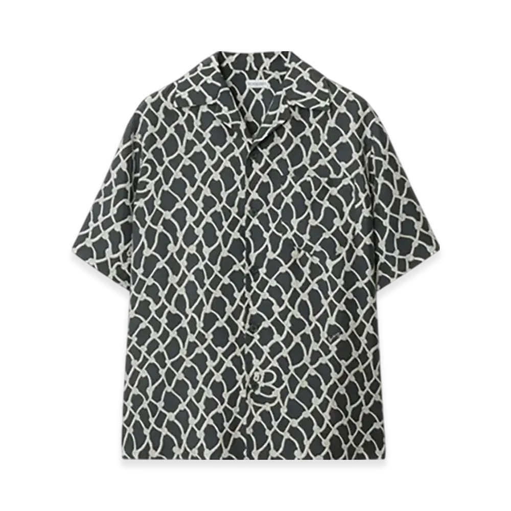 Burberry Relax Fit Knot Silk Poplin Shirt "Magnet"