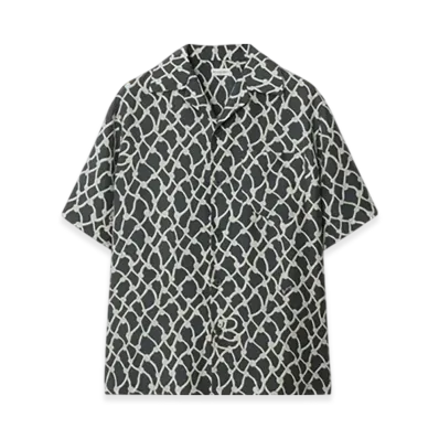 Burberry Relax Fit Knot Silk Poplin Shirt "Magnet"