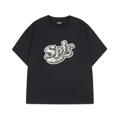 SPLR Digital Camo Baseball Logo Tee "Black"