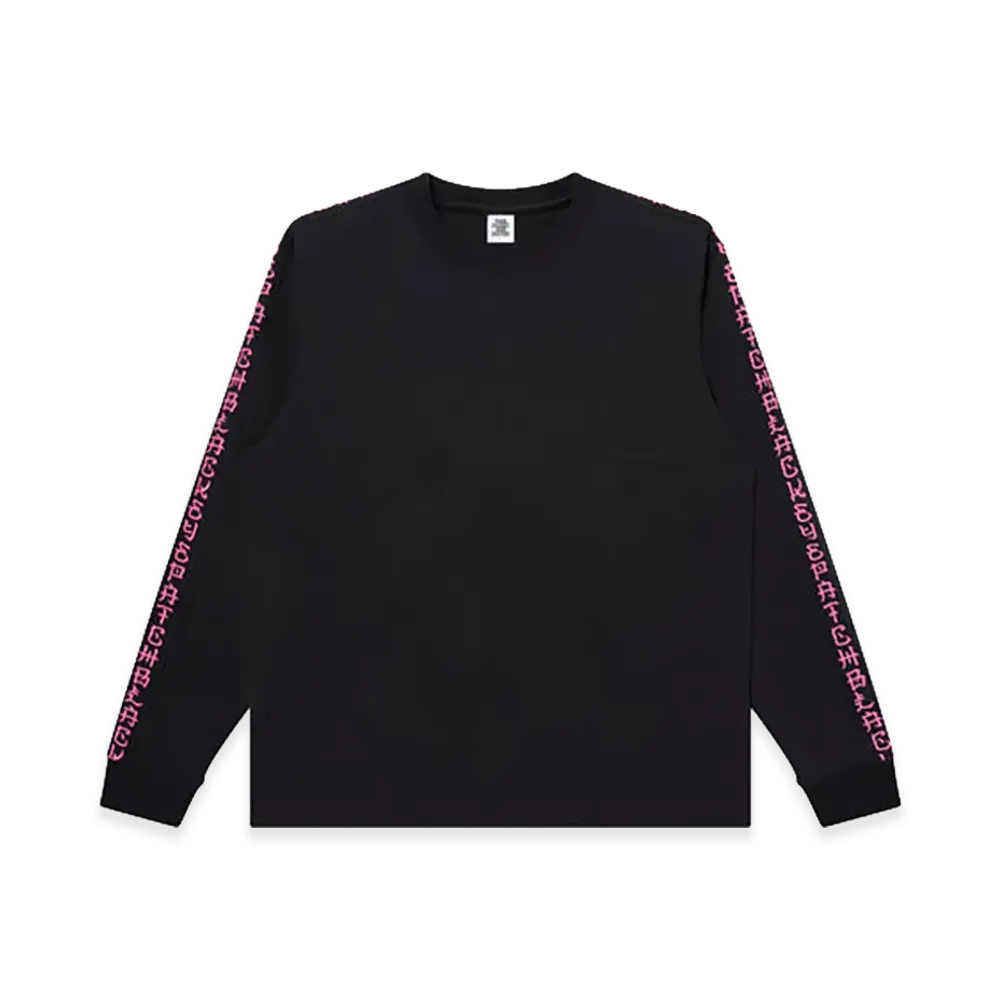 BlackEyePatch Kanji Sleeves Embroidered L/S Tee "Black/Pink"