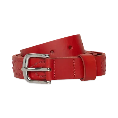 Stussy Embroidered S Belt "Fire Red"