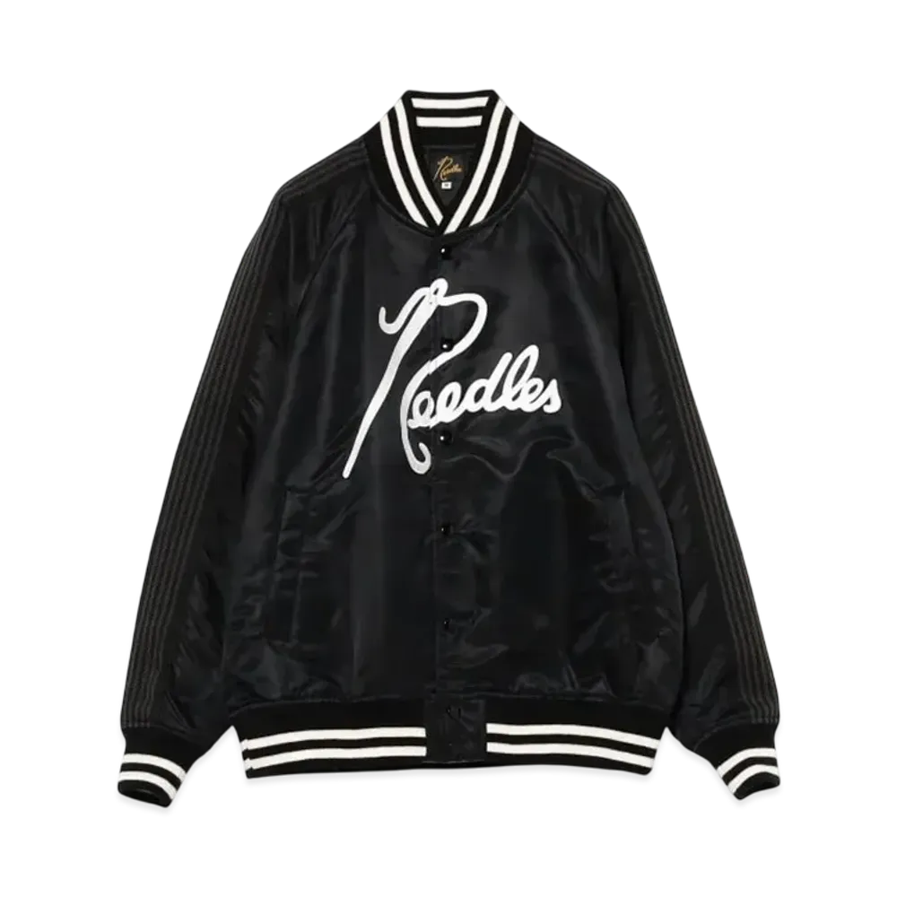 BEAMS x NEEDLES Nylon Stadium Jacket "Black"