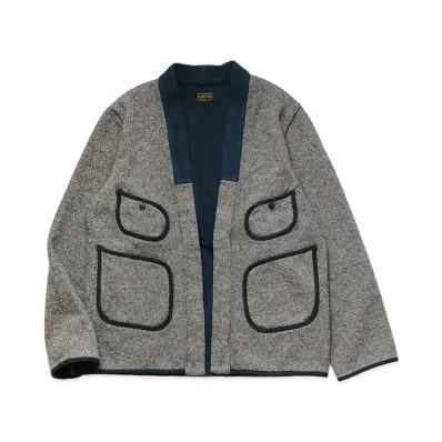 KAPITAL BEACH BACK HAIR KAKASHI CARDIGAN "Charcoal"