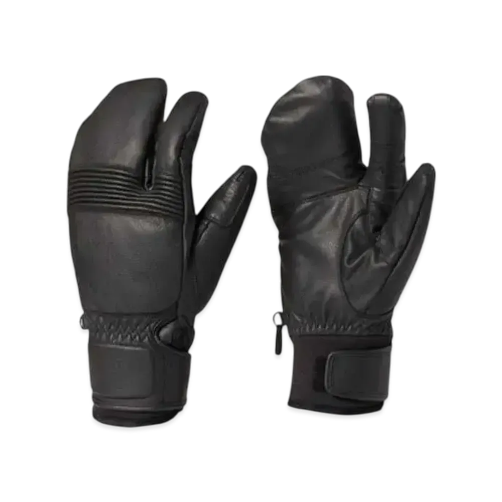 Goldwin Leather Three Finger Form Fitting Gloves (Ski / Men's) "Black"