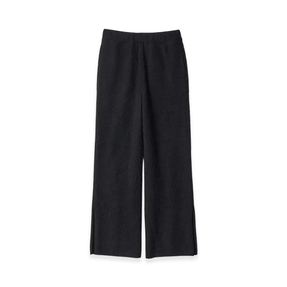 ssstein Wool/Alpaca Milled Knit Easy Trousers "Black"