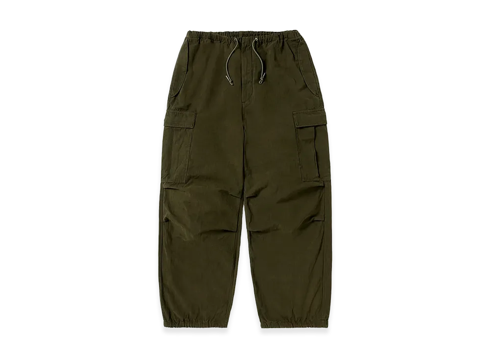 A.PRESSE Washed Cotton Silk Linen HBT M-51 Overpants "Olive"