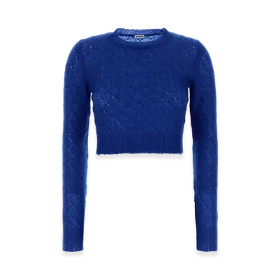 Jil Sander Women's Mohair Blend Sweater "Blue"