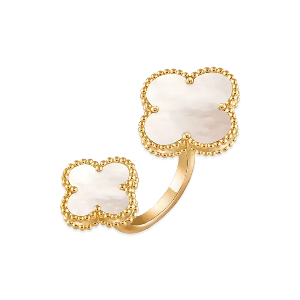 Van Cleef & Arpels Magic Alhambra Entre les Doigts ring "18K Yellow gold/Mother-of-pearl"