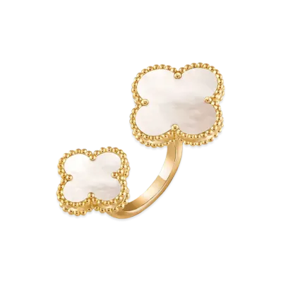 Van Cleef & Arpels Magic Alhambra Entre les Doigts ring "18K Yellow gold/Mother-of-pearl"