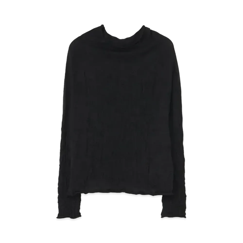 Yohji Yamamoto Y's QR LINKS WRINKLE PULLOVER "Black"