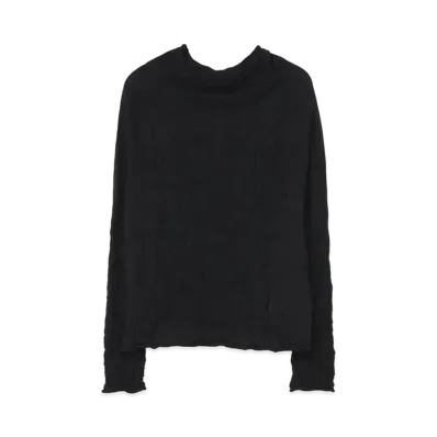 Yohji Yamamoto Y's QR LINKS WRINKLE PULLOVER "Black"