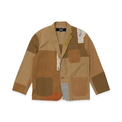 COMME des GARCONS HOMME Cotton Nylon Back Satin "Beige/Mix"