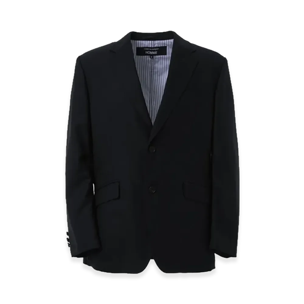 COMME des GARCONS HOMME Wool Gabardine Classic Jacket "Navy"