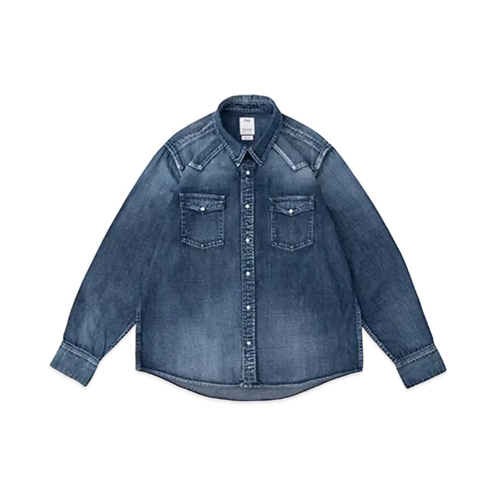 visvim SOCIAL SCULPTURE SHIRT DMGD "Indigo"