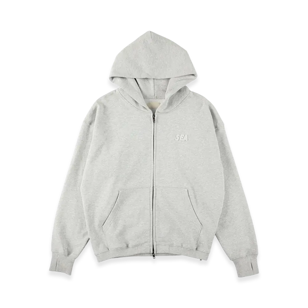 WIND AND SEA Cozy Zip Hooded Sweatshirt "Heather/Gray"