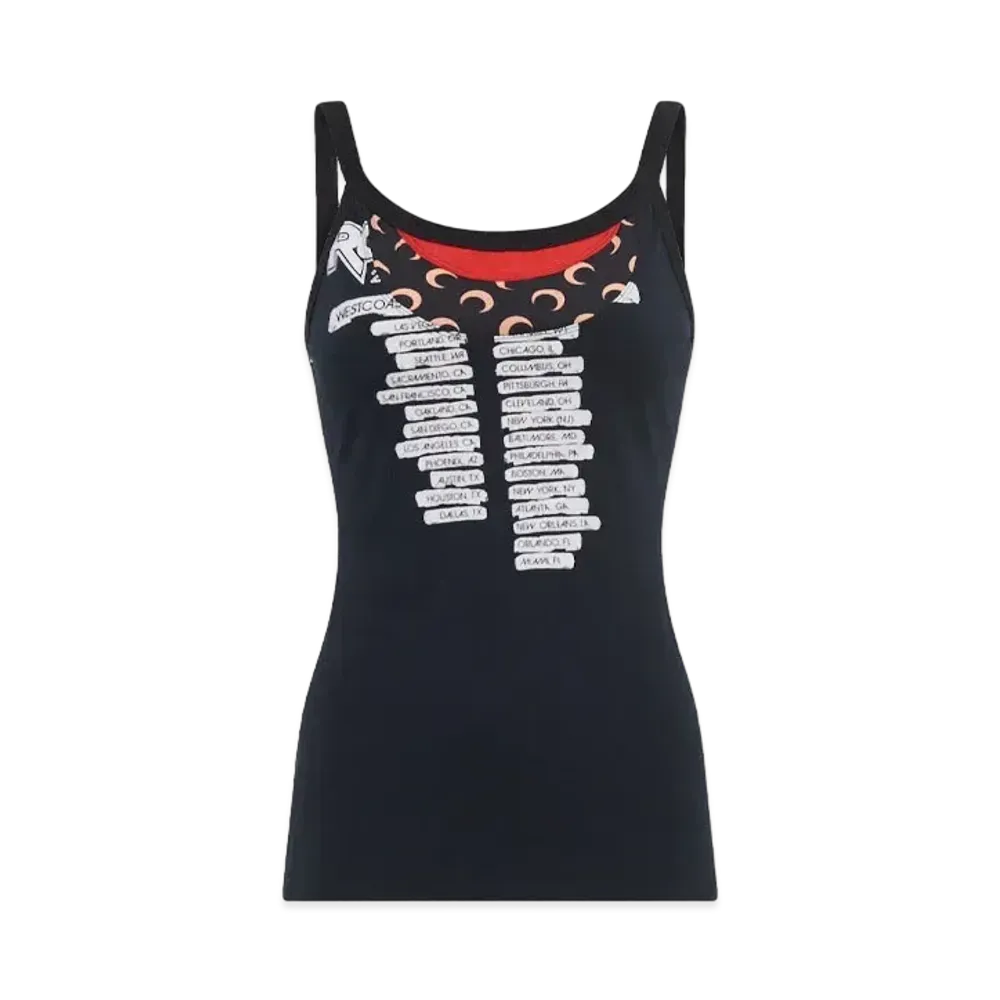 Marine Serre Regenerated Graphic T-Shirt Tank Top "Red"