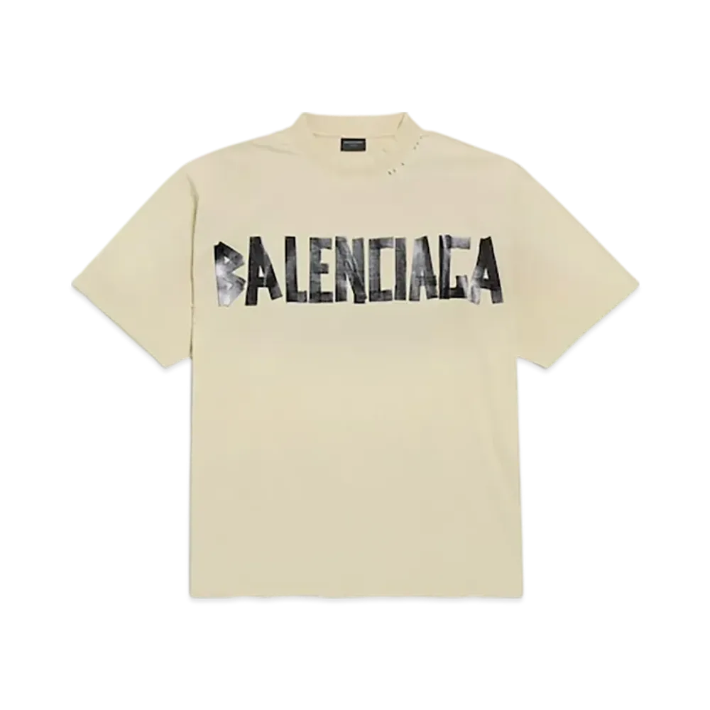 BALENCIAGA Tape Type T-Shirt Medium Fit "Beige"