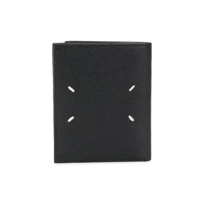 Maison Margiela Flip Flap Grainy Leather Wallet "Black"