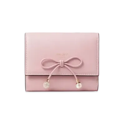 Jimmy Choo Malinda Leather Wallet "Rose/Light Gold"