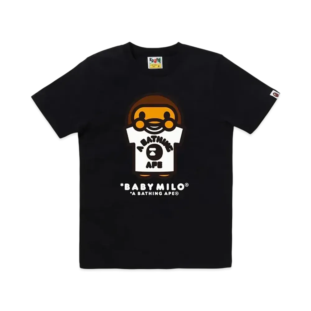 A BATHING APE Baby Milo College Tee Tee "Black"