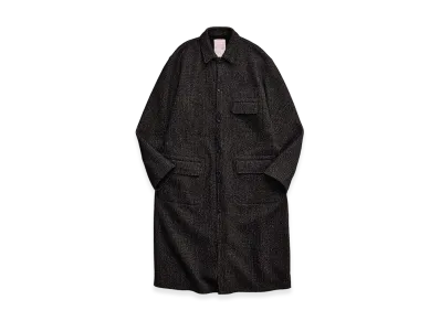 NICENESS Sylvian Kasuri Yarn Knitted Duster Coat "Black"